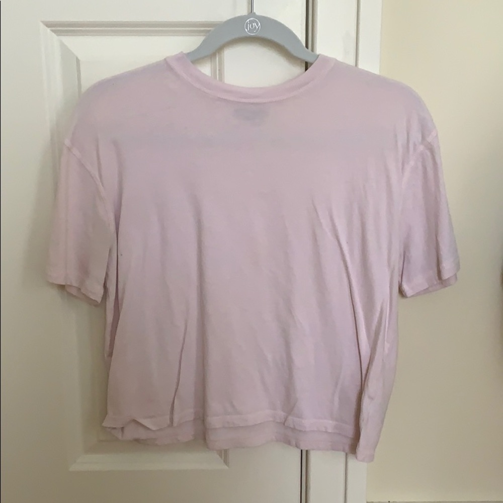 Pastel Pink Cropped Tee